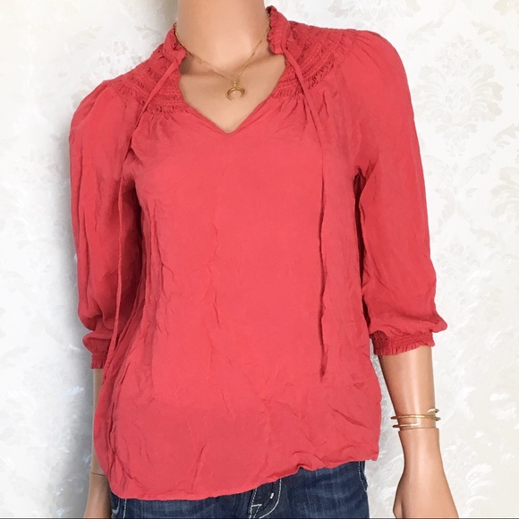 Anthropologie Tops - 🚨GONE TODAY🚨 Anthro Odille Pink Peasant Blouse